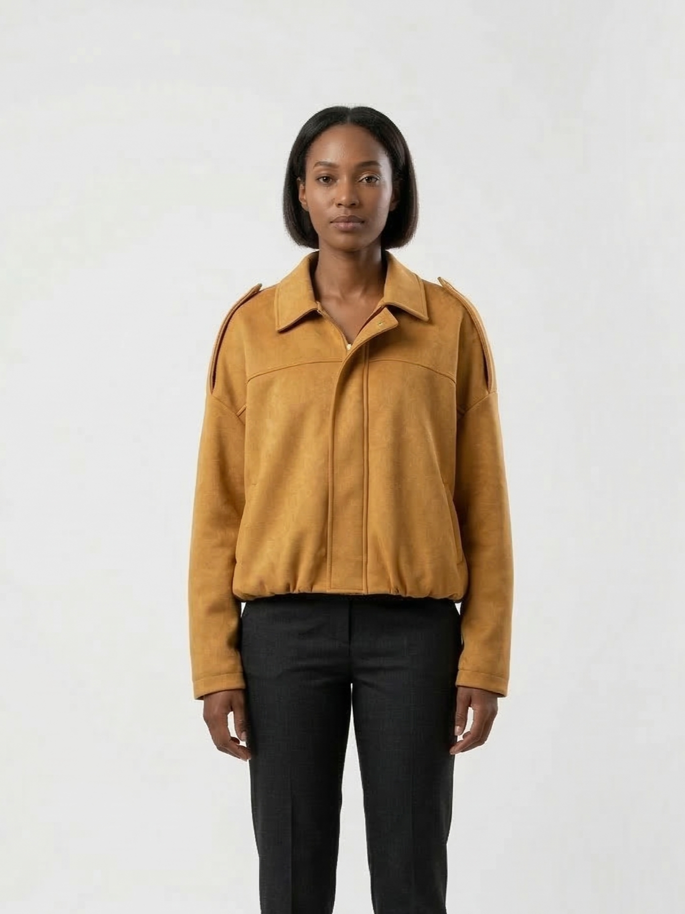 VESTE BOMBER OVERSIZE EFFET DAIM