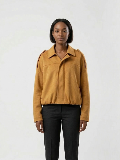 VESTE BOMBER OVERSIZE EFFET DAIM