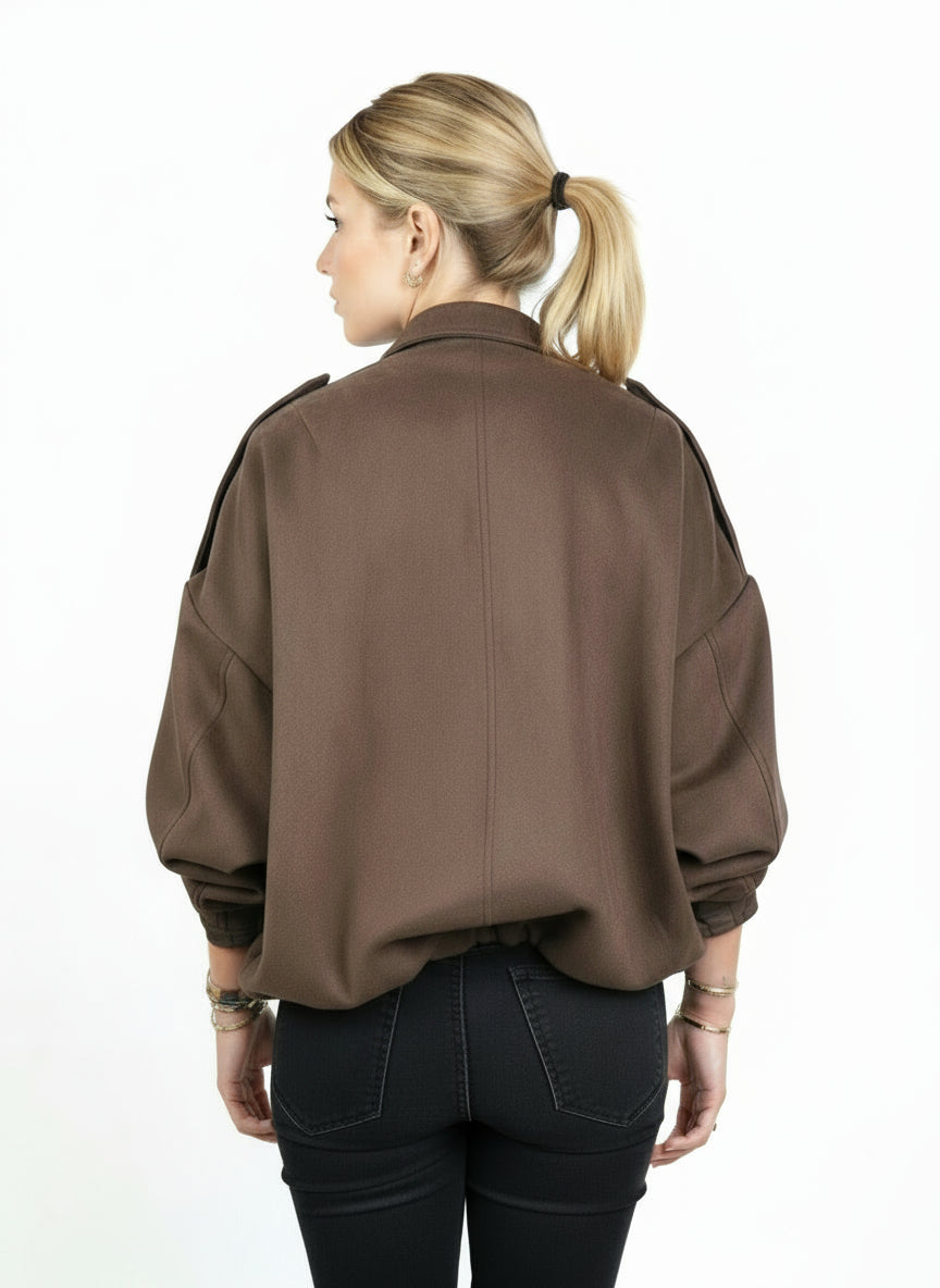 VESTE COURTE EFFET DAIM