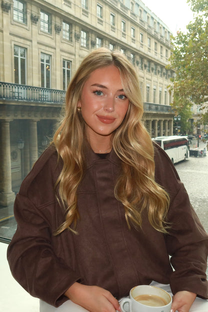 VESTE BOMBER OVERSIZE EFFET DAIM