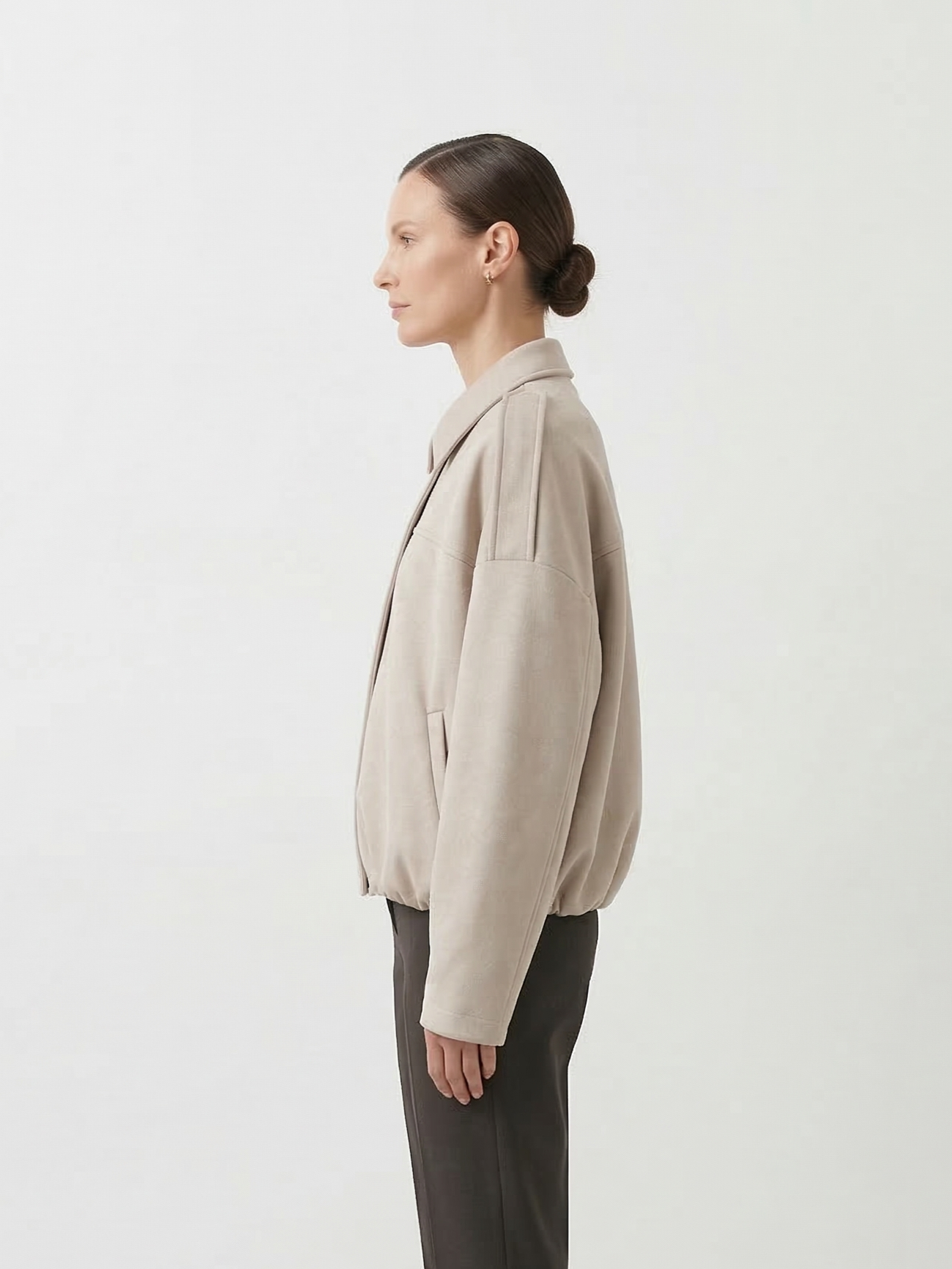 VESTE BOMBER OVERSIZE EFFET DAIM