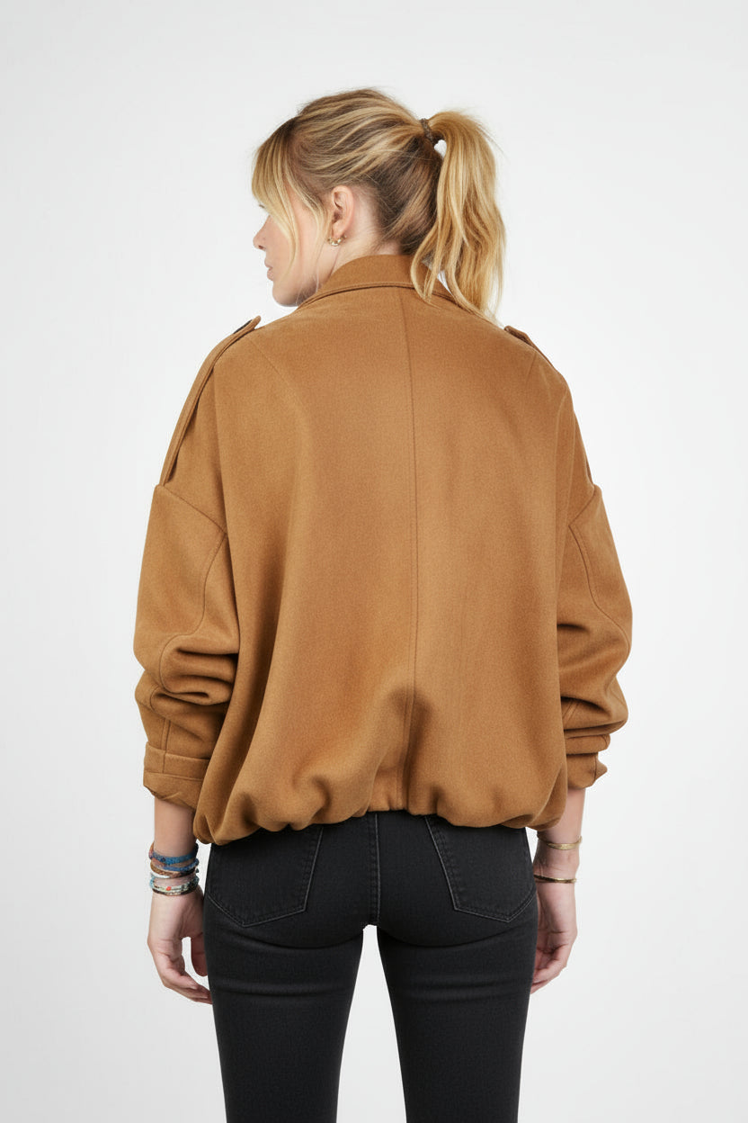 VESTE COURTE EFFET DAIM