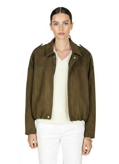 VESTE COURTE EFFET DAIM