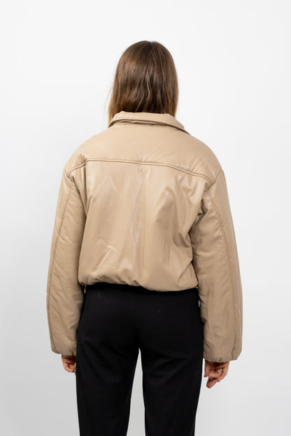 DOUDOUNE COURTE EN SIMILICUIR