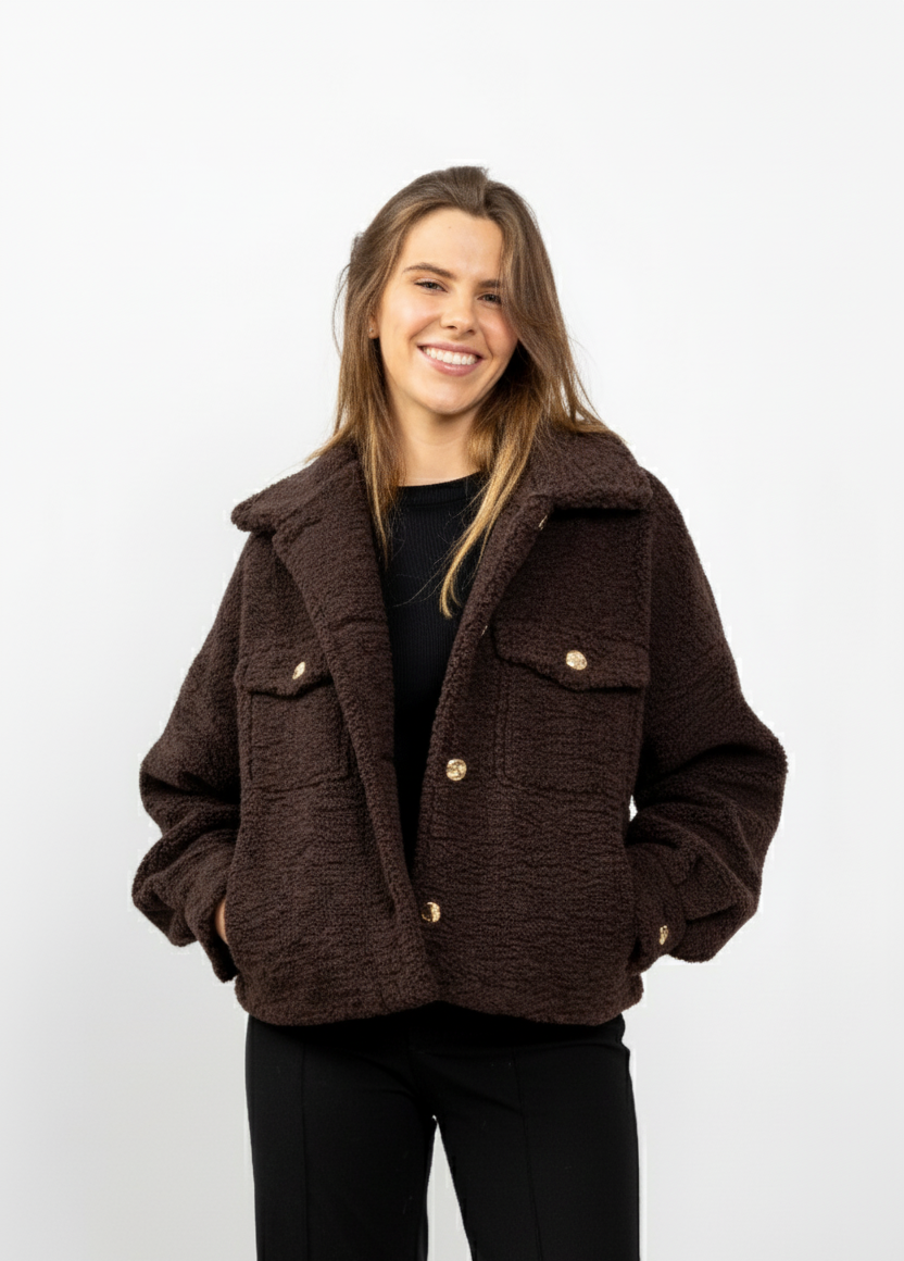 VESTE EN FAUSSE FOURRURE MOUTON