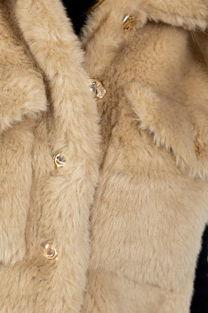 GILET SANS MANCHES  FAUSSE FOURRURE MOUTON