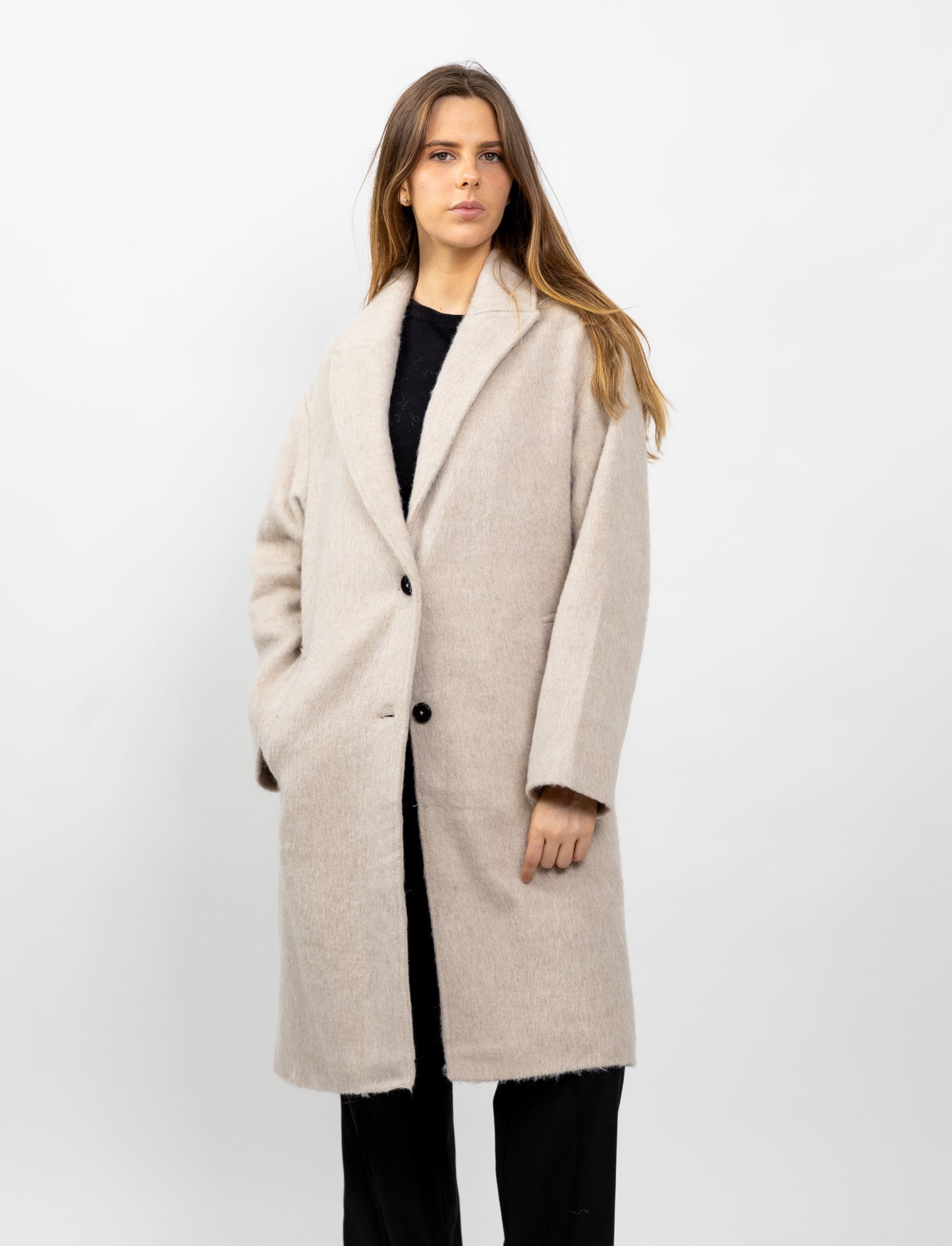 MANTEAU LONG EN LAINE