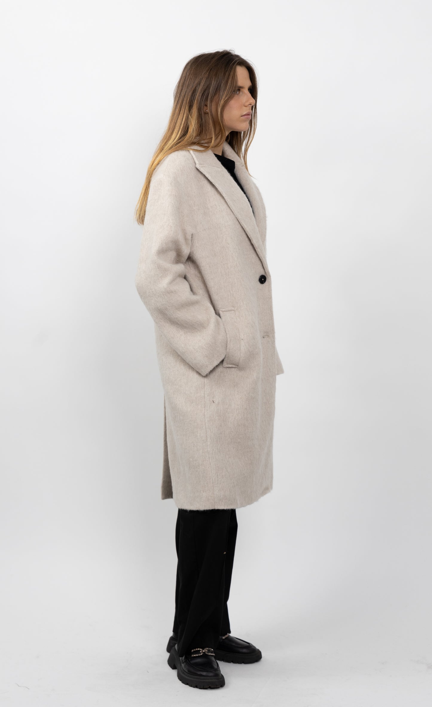 MANTEAU LONG EN LAINE