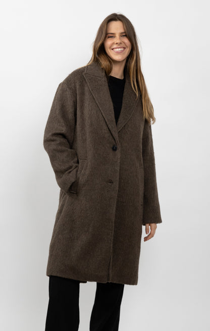 MANTEAU LONG EN LAINE