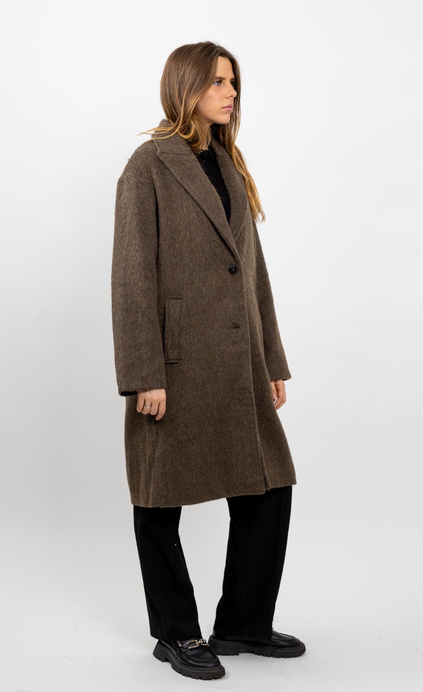MANTEAU LONG EN LAINE