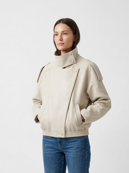 BLOUSON MOTARD EN SIMILICUIR