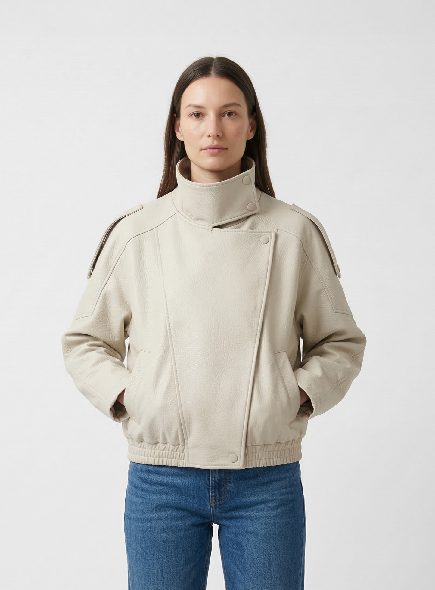 BLOUSON MOTARD EN SIMILICUIR