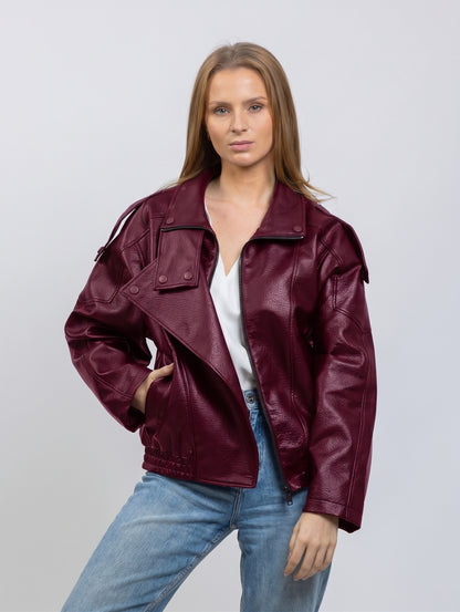BLOUSON MOTARD EN SIMILICUIR