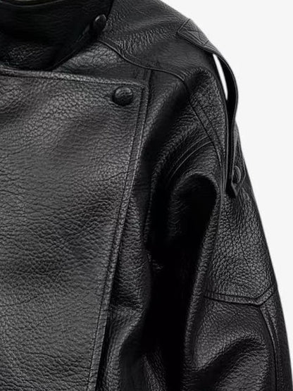 BLOUSON MOTARD EN SIMILICUIR