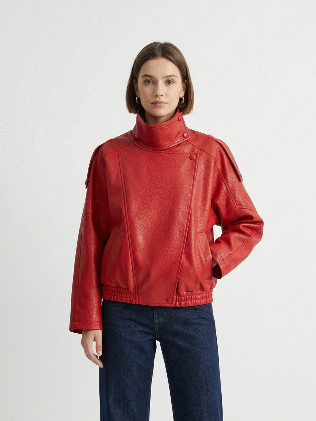 BLOUSON MOTARD EN SIMILICUIR