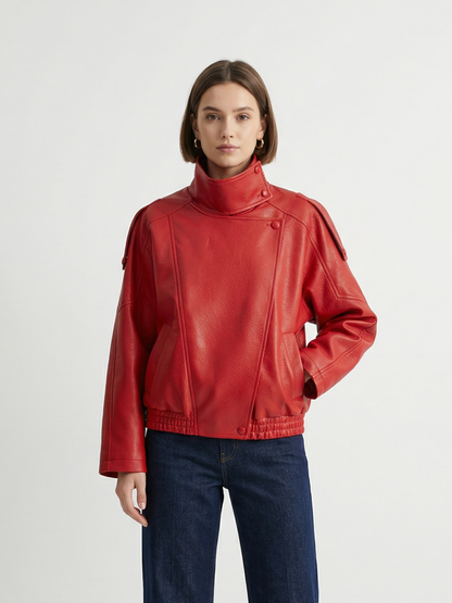 BLOUSON MOTARD EN SIMILICUIR