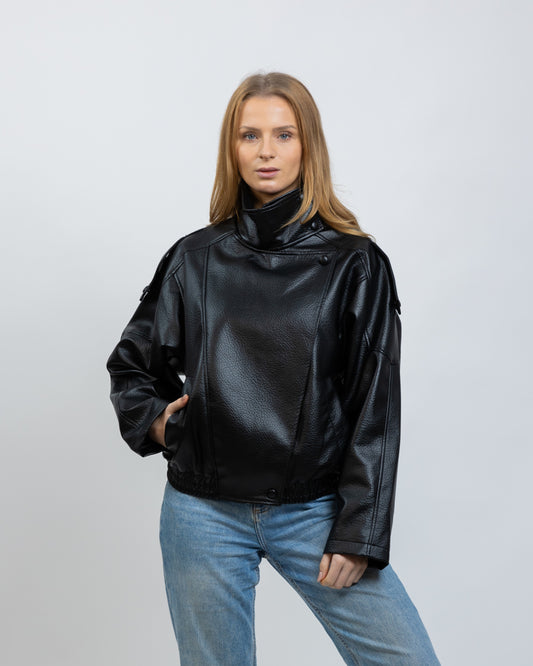 BLOUSON MOTARD EN SIMILICUIR