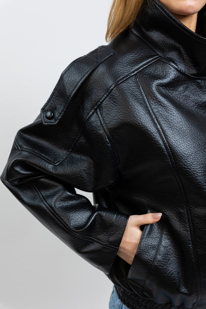 BLOUSON MOTARD EN SIMILICUIR