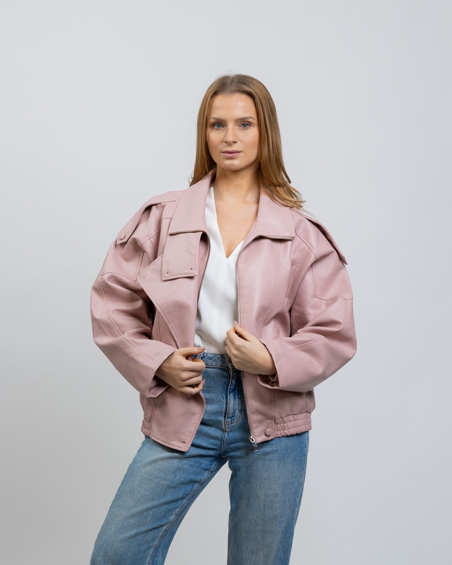 BLOUSON MOTARD EN SIMILICUIR