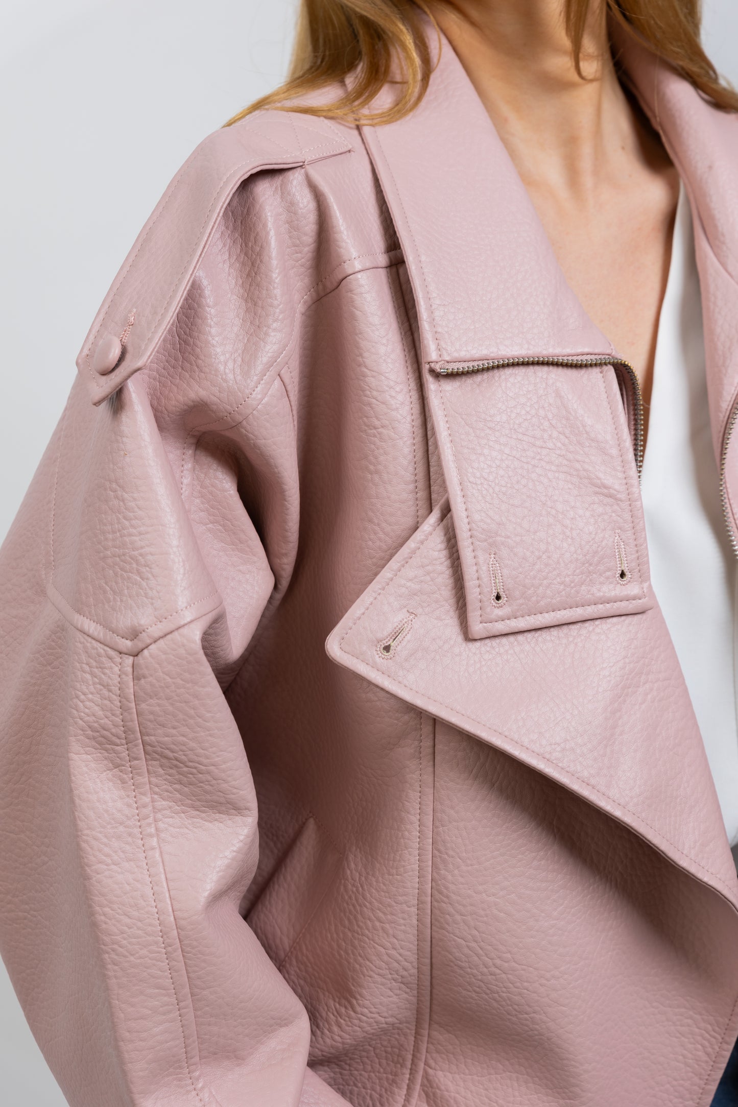 BLOUSON MOTARD EN SIMILICUIR