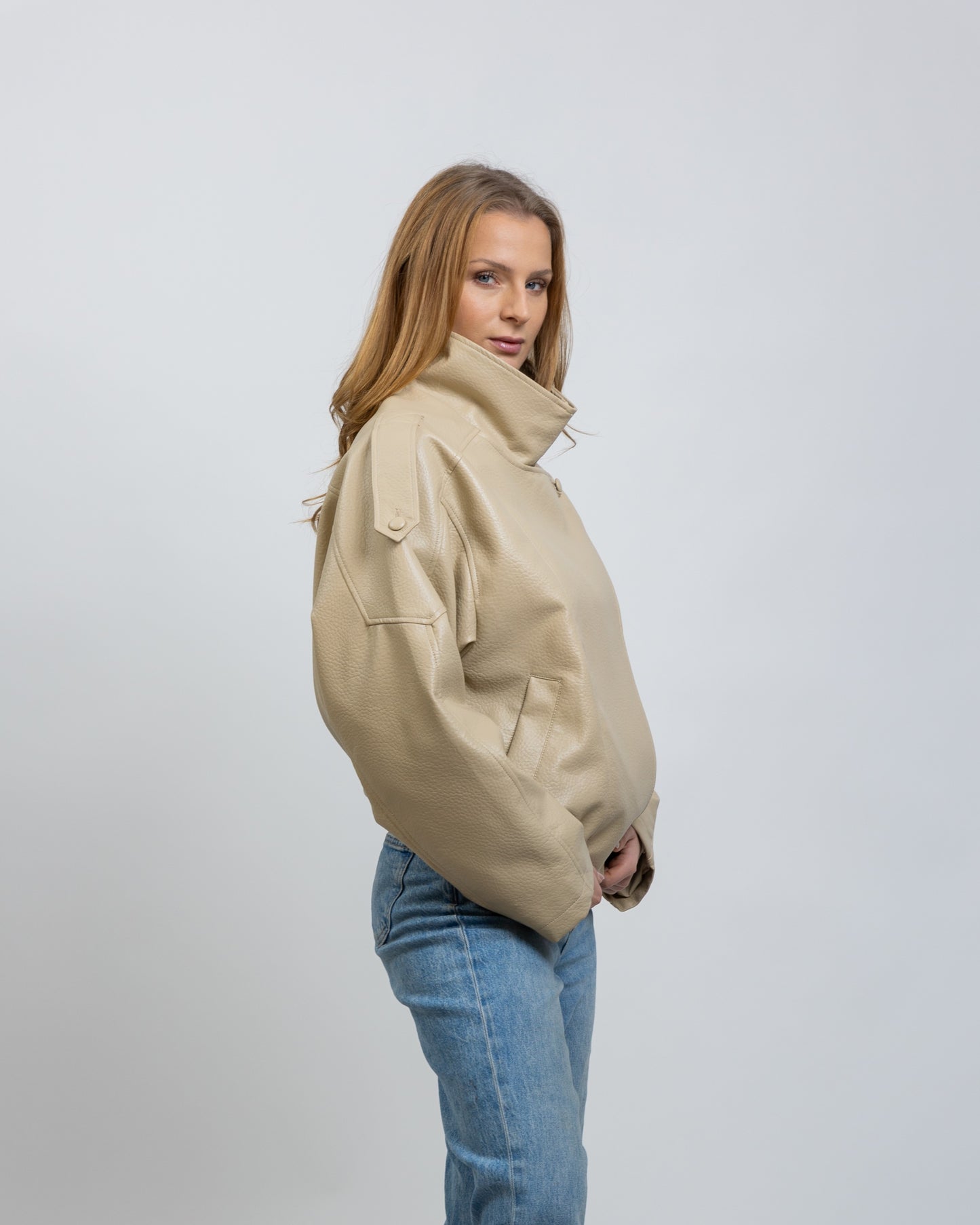 BLOUSON MOTARD EN SIMILICUIR