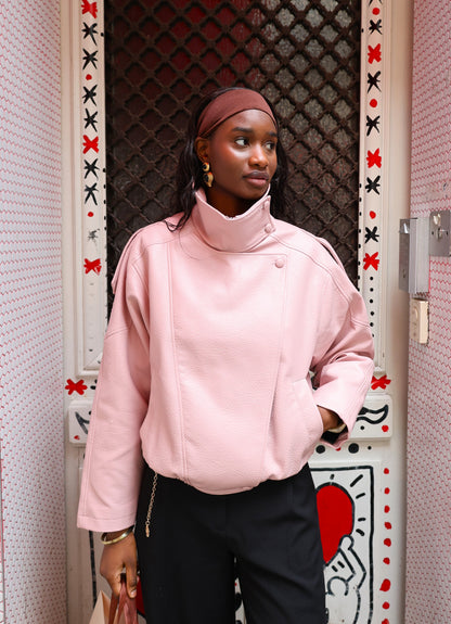BLOUSON MOTARD EN SIMILICUIR