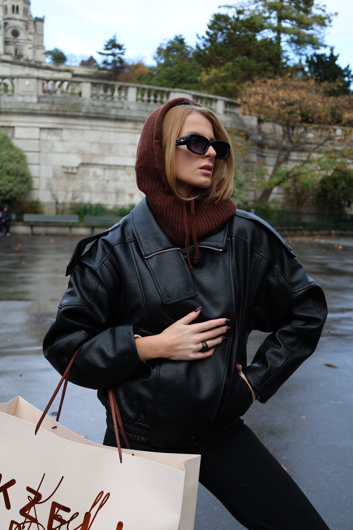 BLOUSON MOTARD EN SIMILICUIR