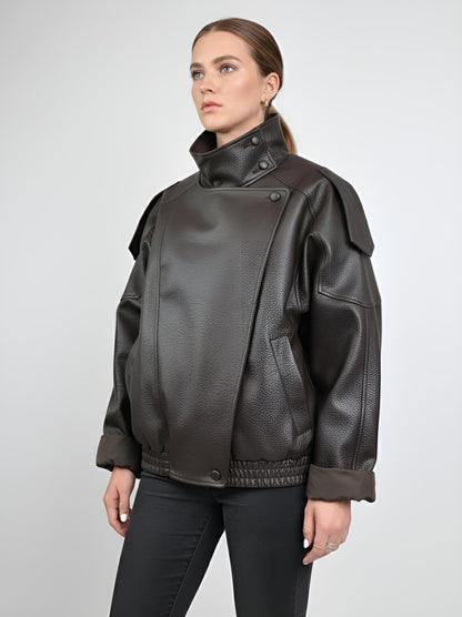 BLOUSON MOTARD EN SIMILICUIR