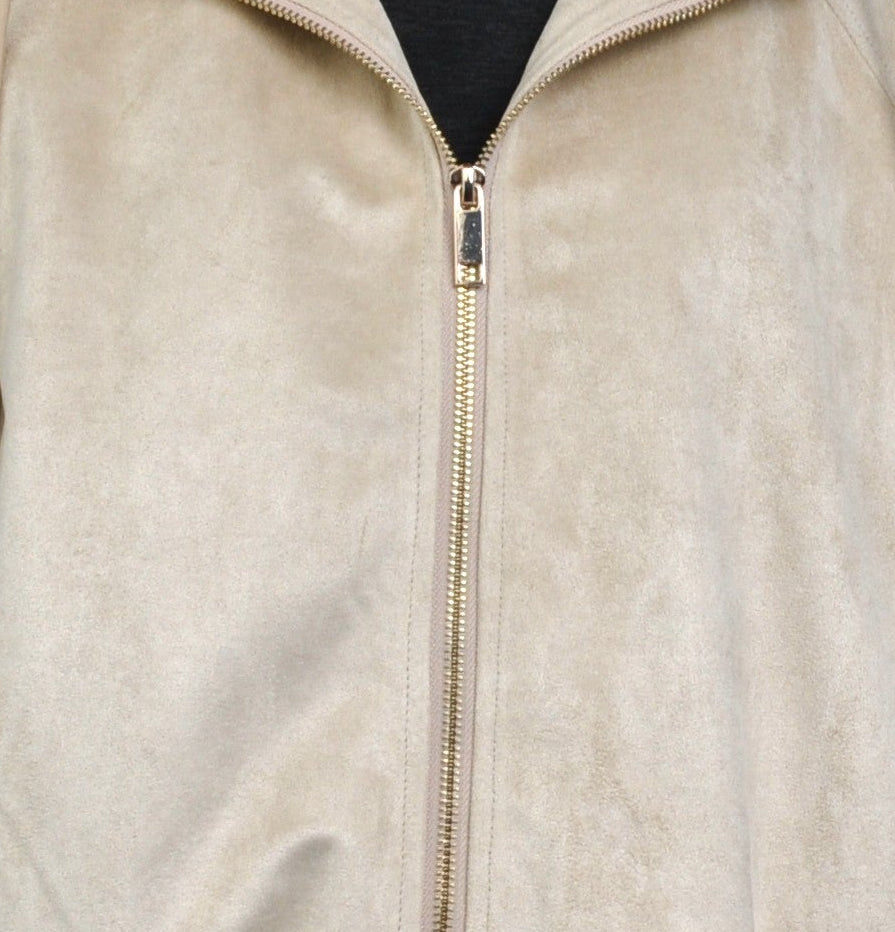VESTE ZIPPÉE À CAPUCHE EFFET DAIM - K-ZELL PARIS