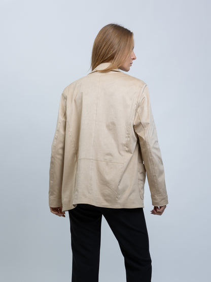VESTE BLAZER EFFET DAIM