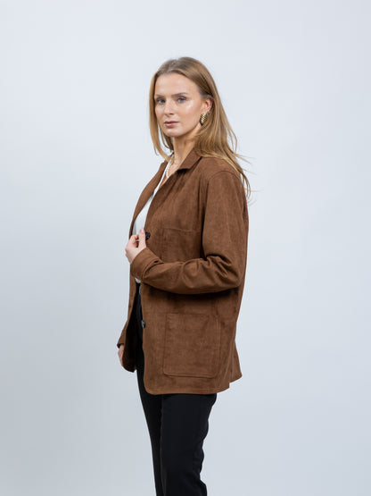 VESTE BLAZER EFFET DAIM