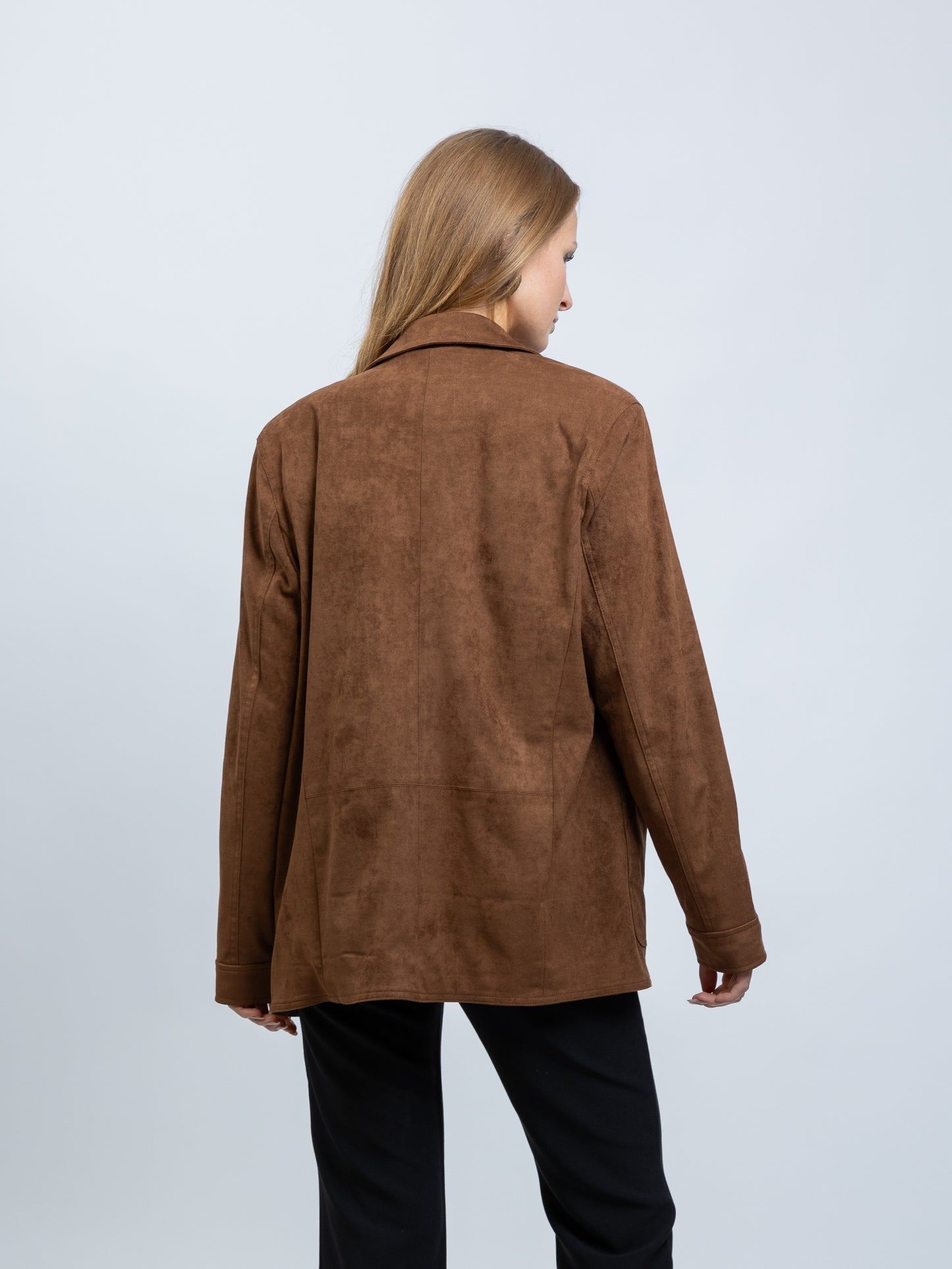 VESTE BLAZER EFFET DAIM