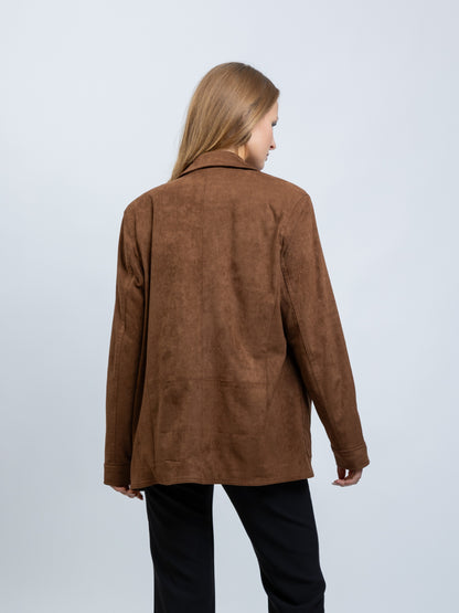VESTE BLAZER EFFET DAIM