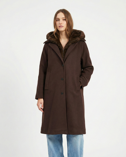 MANTEAU 2 PIÈCES AVEC FAUSSE FOURRURE