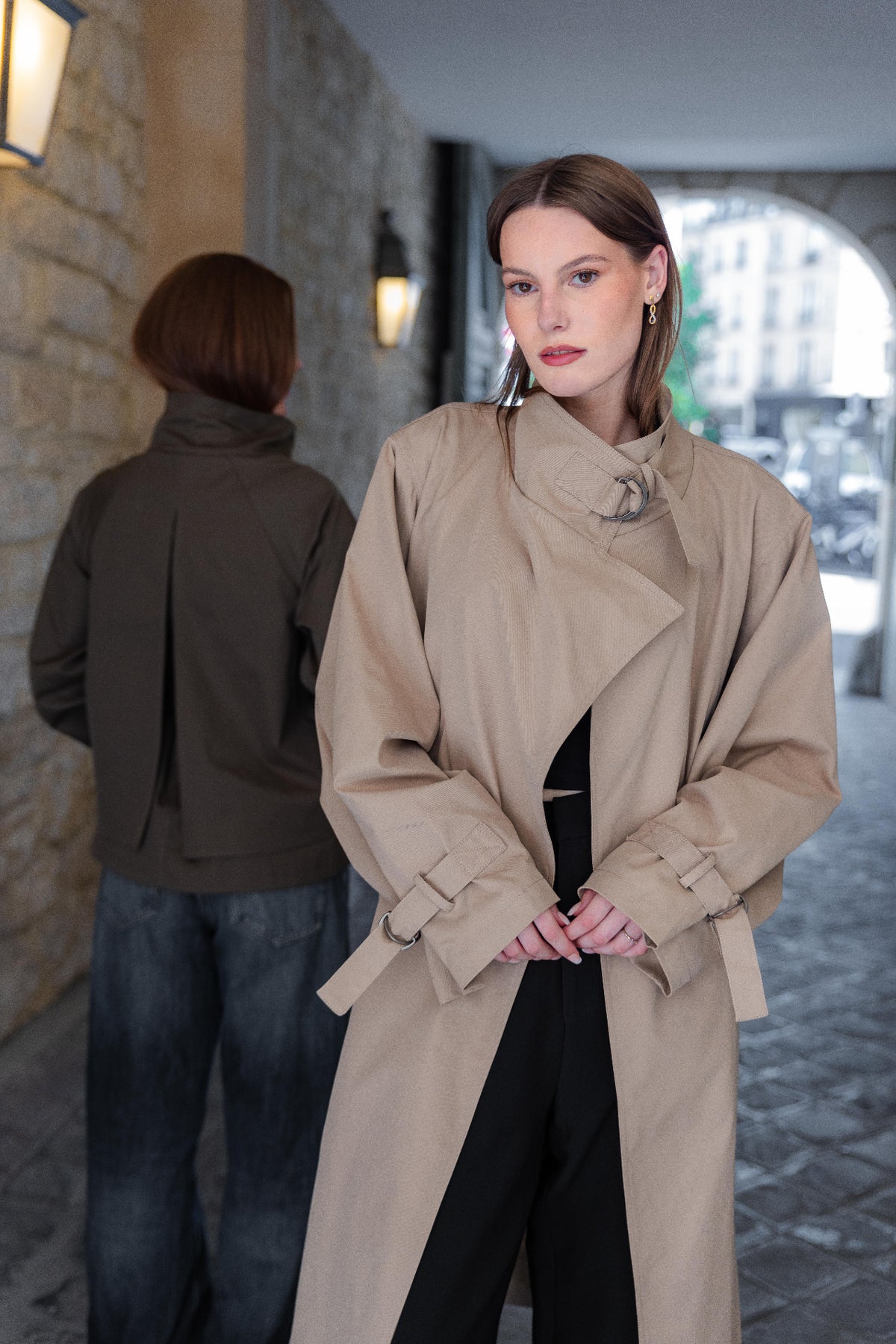 TRENCH COL MONTANT À BOUCLE - K-ZELL PARIS