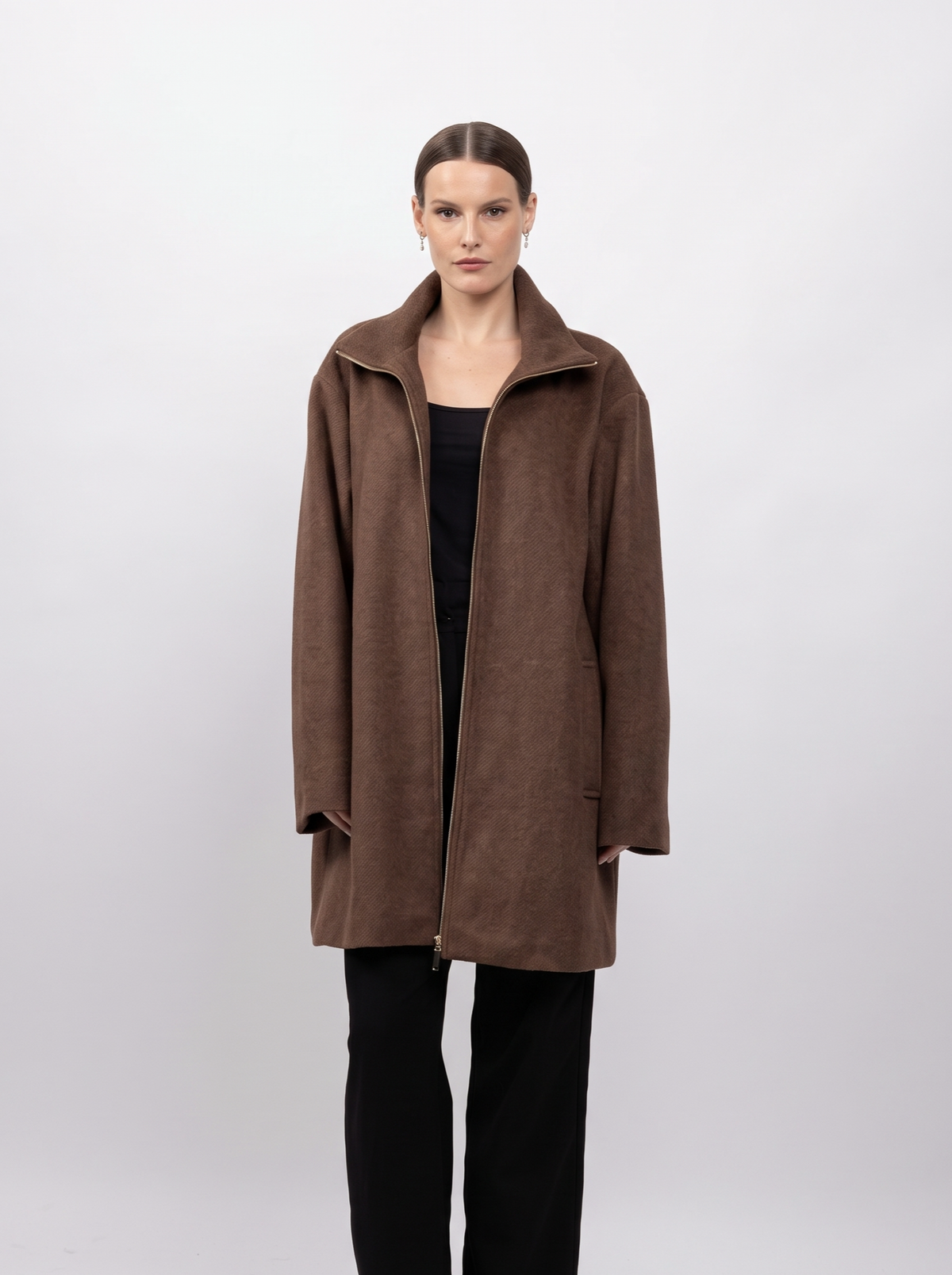 MANTEAU MI-LONG À CAPUCHE AMOVIBLE