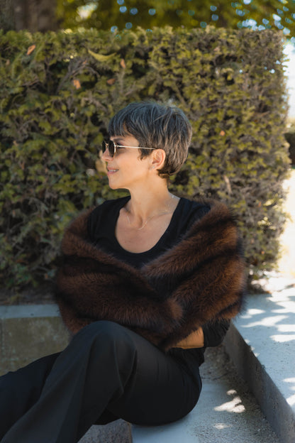 ECHARPE À POCHES EN FAUSSE FOURRURE