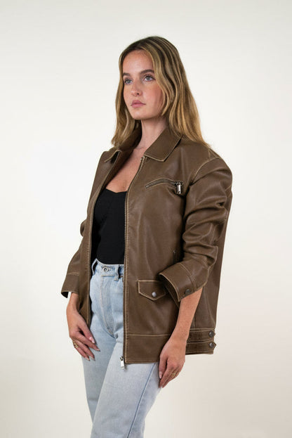 VESTE VINTAGE EN SIMILICUIR