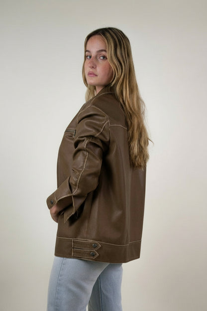 VESTE VINTAGE EN SIMILICUIR