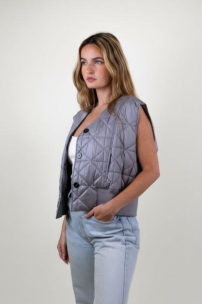 DOUDOUNE SANS MANCHES MATELASSÉE