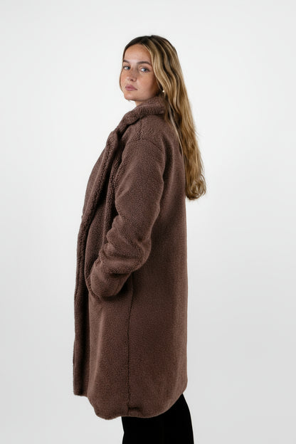 MANTEAU MI-LONG EN MOUMOUTE