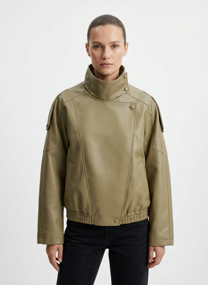 BLOUSON MOTARD EN SIMILICUIR