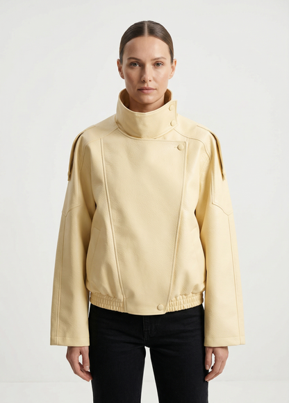 BLOUSON MOTARD EN SIMILICUIR