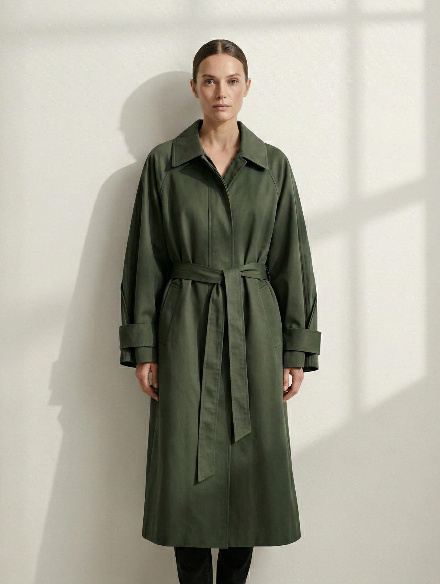 TRENCH IMPERMÉABLE EN COTON MÉLANGE