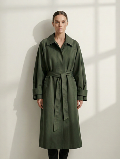 TRENCH IMPERMÉABLE EN COTON MÉLANGE
