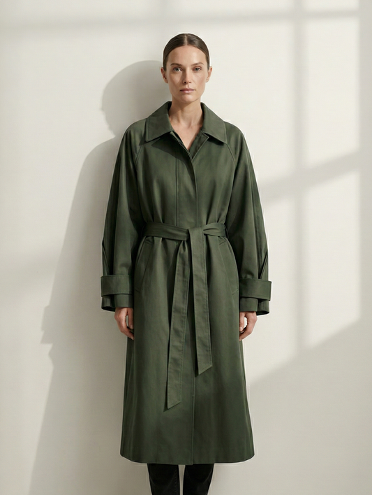 TRENCH IMPERMÉABLE EN COTON MÉLANGE