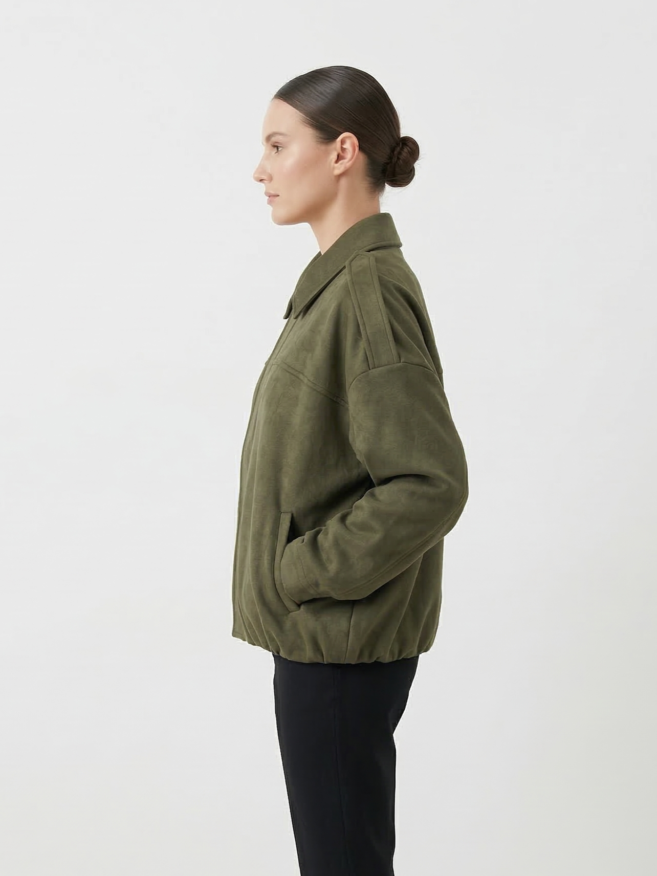 VESTE BOMBER OVERSIZE EFFET DAIM