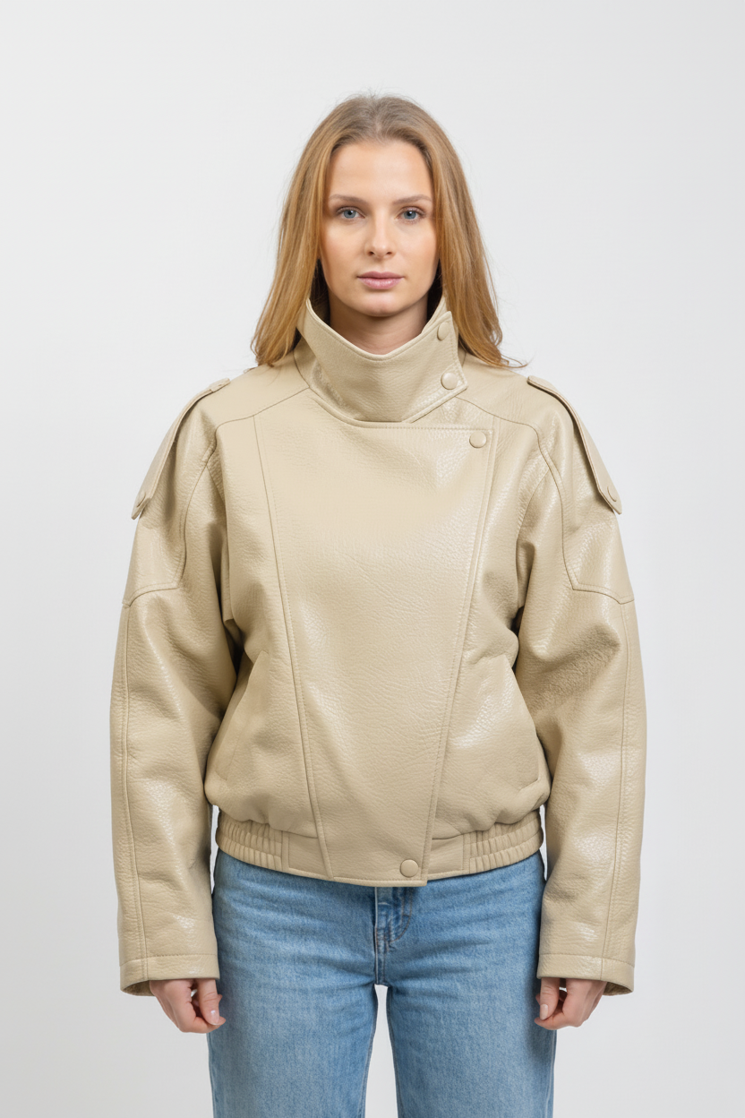 BLOUSON MOTARD EN SIMILICUIR