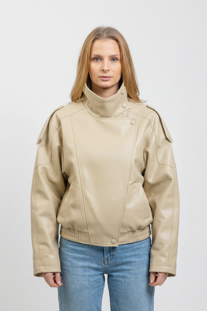 BLOUSON MOTARD EN SIMILICUIR
