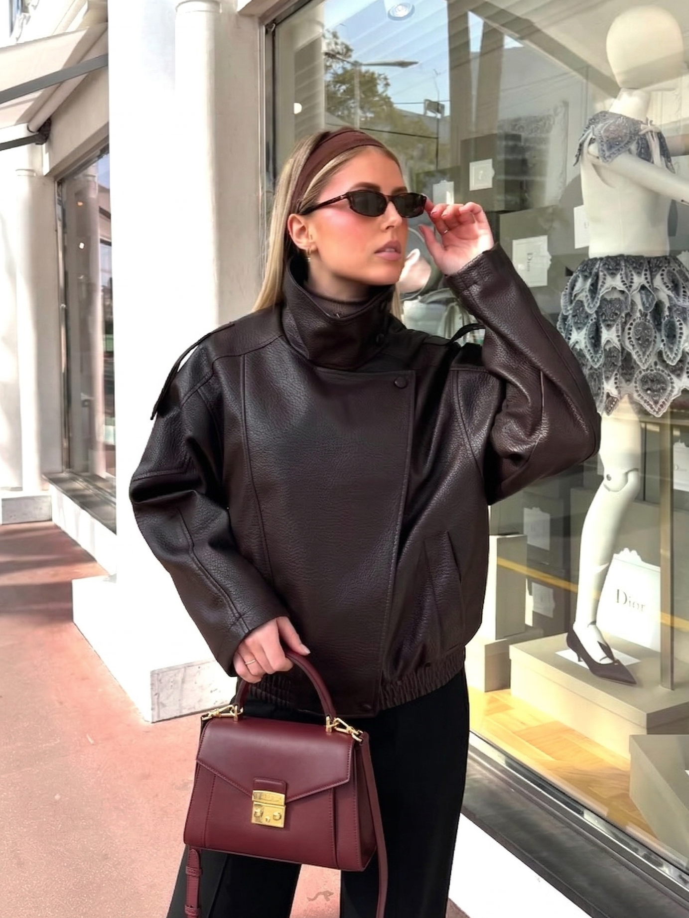 BLOUSON MOTARD EN SIMILICUIR